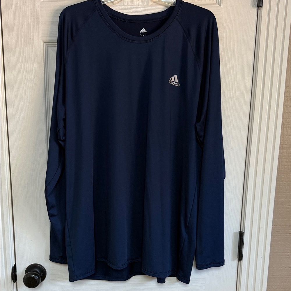 Adidas Men's Deep Blue Long Sleeve Golf Tee